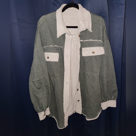 Pol M blue/gray shacket oversized - Picture 8 of 8